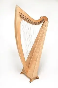 Triplett Eclipse Harp w/ levers and case, 38 strings