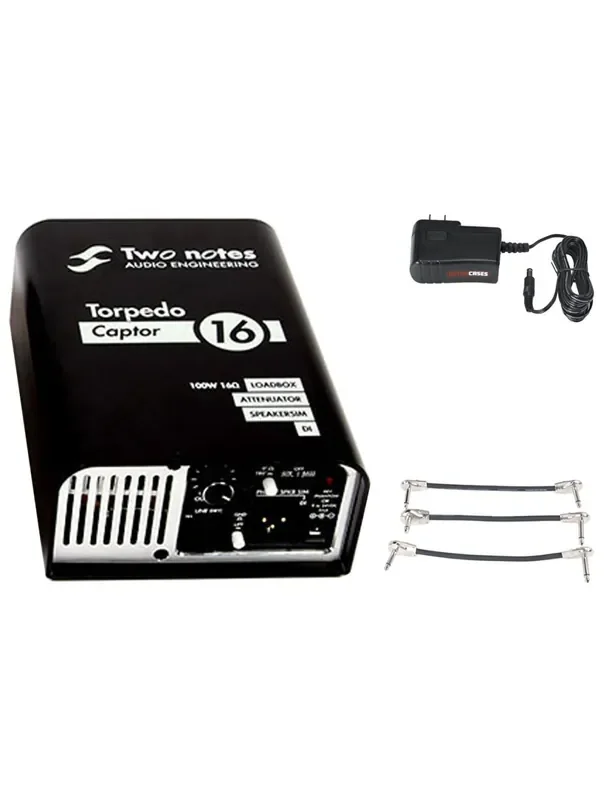 Two Notes Torpedo Captor 16 + Gator 9V Power Combo & 3 Patch Cables