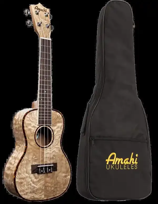 UK880C-EQ Amahi Classic Quilted Ash, Concert EQ