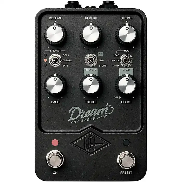 Universal Audio UAFX Dream ‘65 Reverb Amp Effects Pedal Black Guitar Center