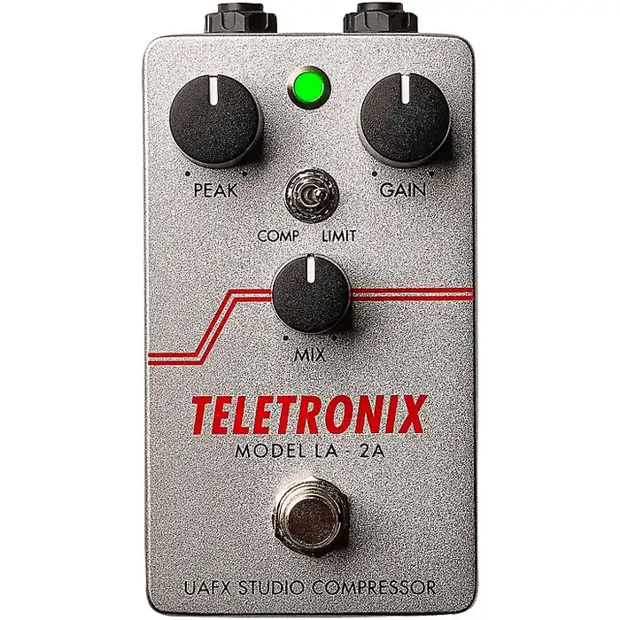 Universal Audio UAFX LA-2A Studio Compressor Effects Pedal Silver Guitar Center