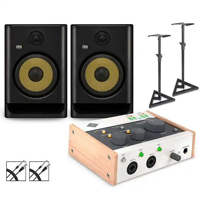 Universal Audio Volt 276 with KRK ROKIT G5 Studio Monitor Pair (Stands & Cables Included) ROKIT 8 Guitar Center