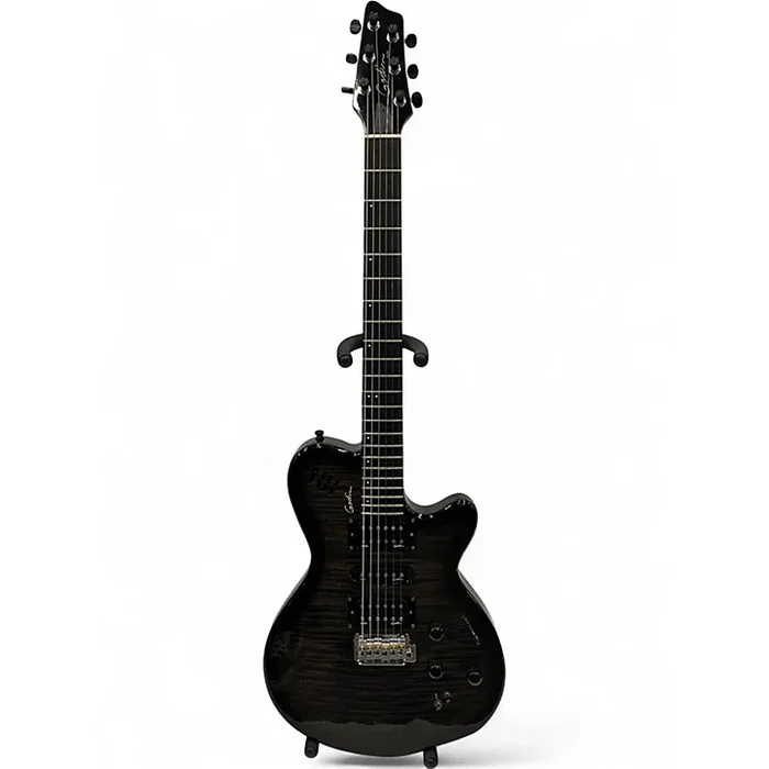 Used 2004 Godin XTSA LEAFTOP Trans Black Solid Body Electric Guitar Trans Black