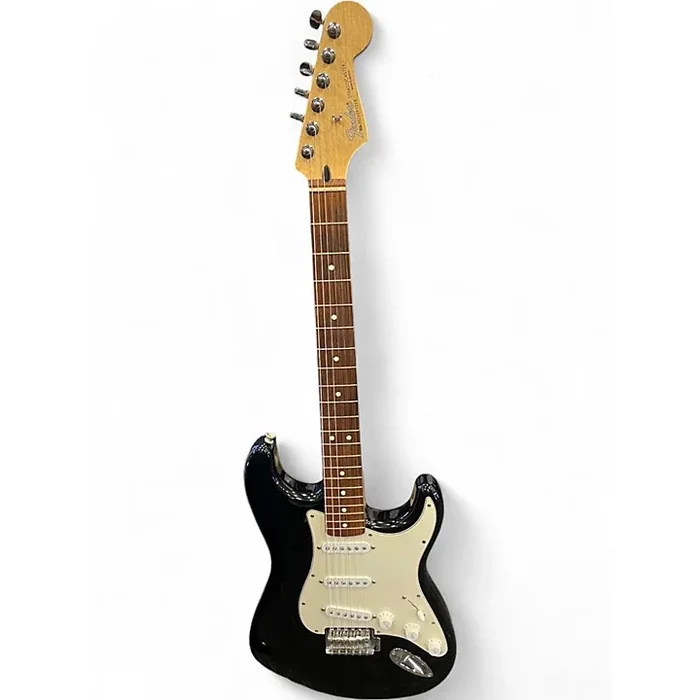 Used 2005 Fender Standard Stratocaster Black Solid Body Electric Guitar Black