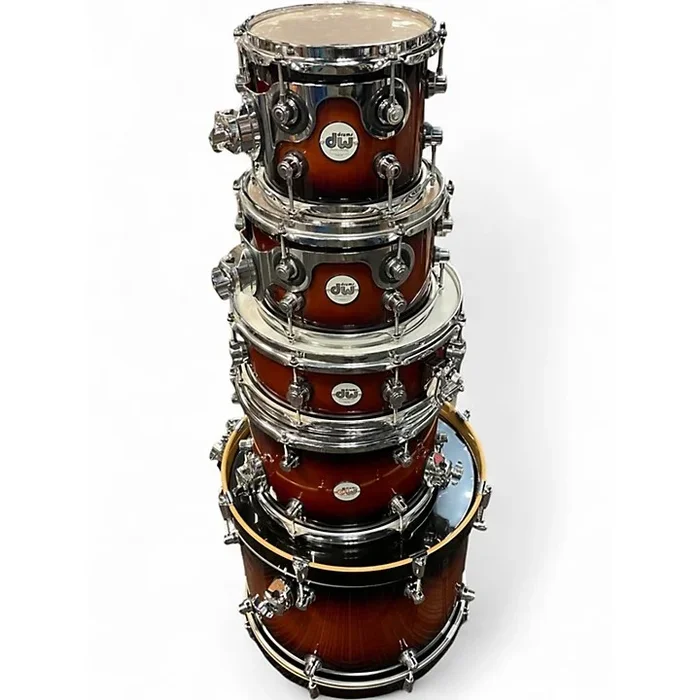 Used DW 5 Piece MINI PRO 2 Color Sunburst Drum Kit 2 Color Sunburst