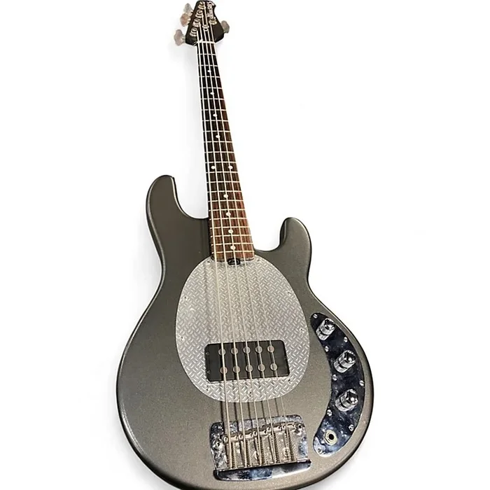 Used Ernie Ball Music Man Stingray 5 H Gray Electric Bass Guitar Gray
