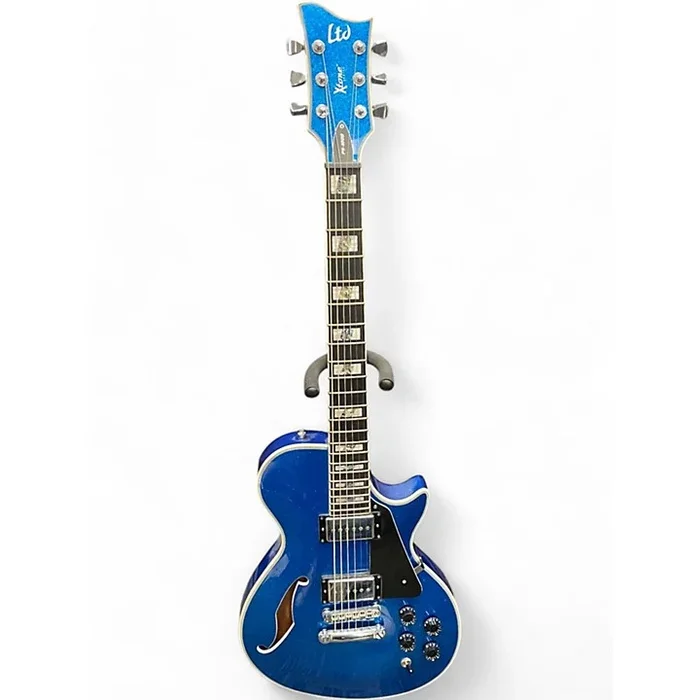 Used ESP LTD PS1000 SPARKLE BLUE Hollow Body Electric Guitar SPARKLE BLUE