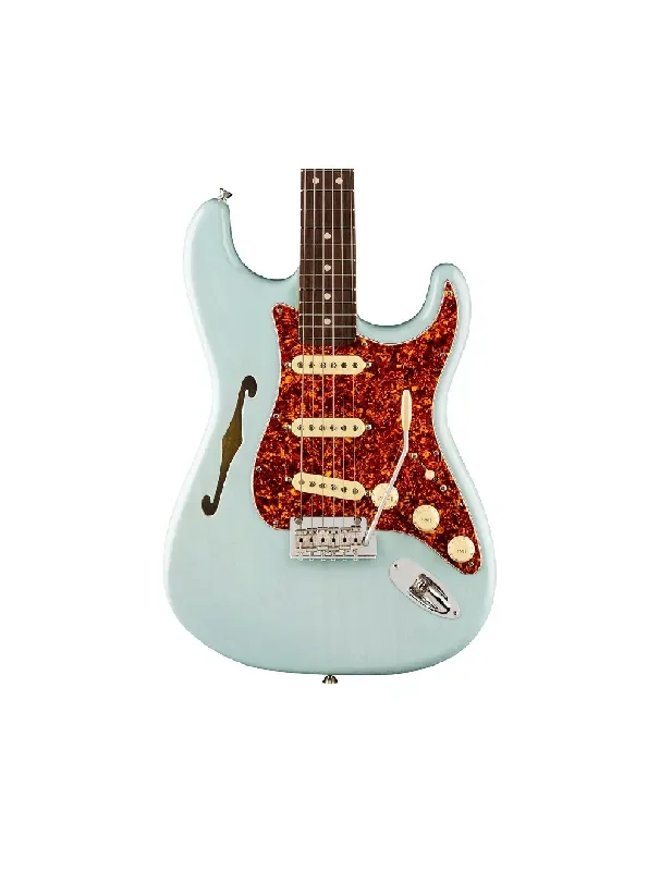 Used Fender American Professional II Strat Thinline – Trans Daphne Blue
