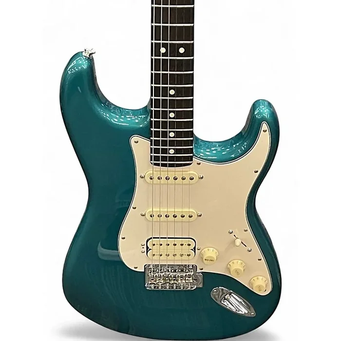 Used Fender Player HSS Stratocaster 70th Anniversary Tidepool Solid Body Electric Guitar Tidepool