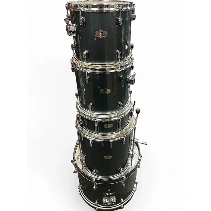 Used Pearl 5 Piece Forum METALIC CHARCOAL Drum Kit METALIC CHARCOAL