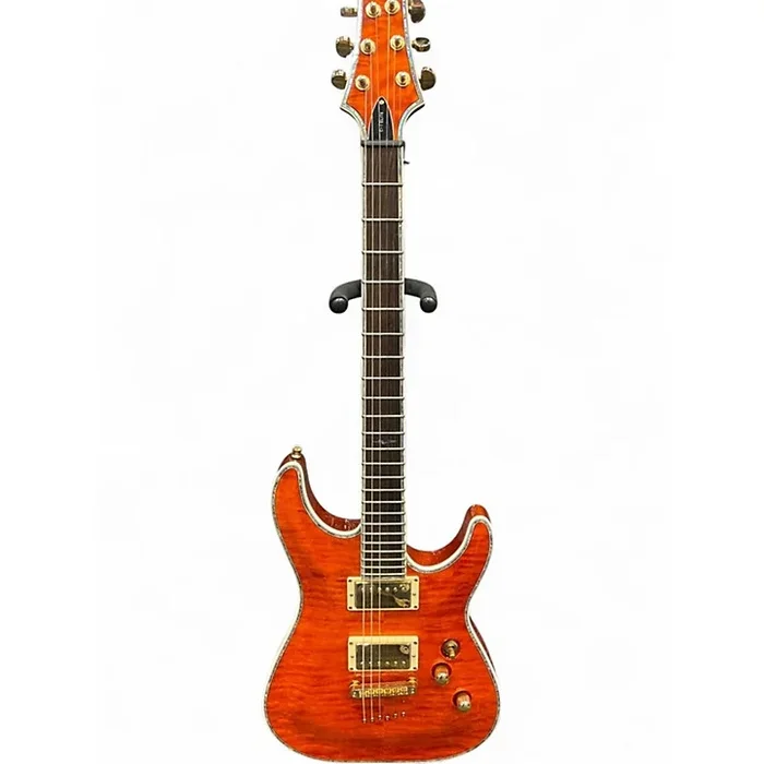 Used Schecter Guitar Research C1 ELITE Trans Amber Solid Body Electric Guitar Trans Amber