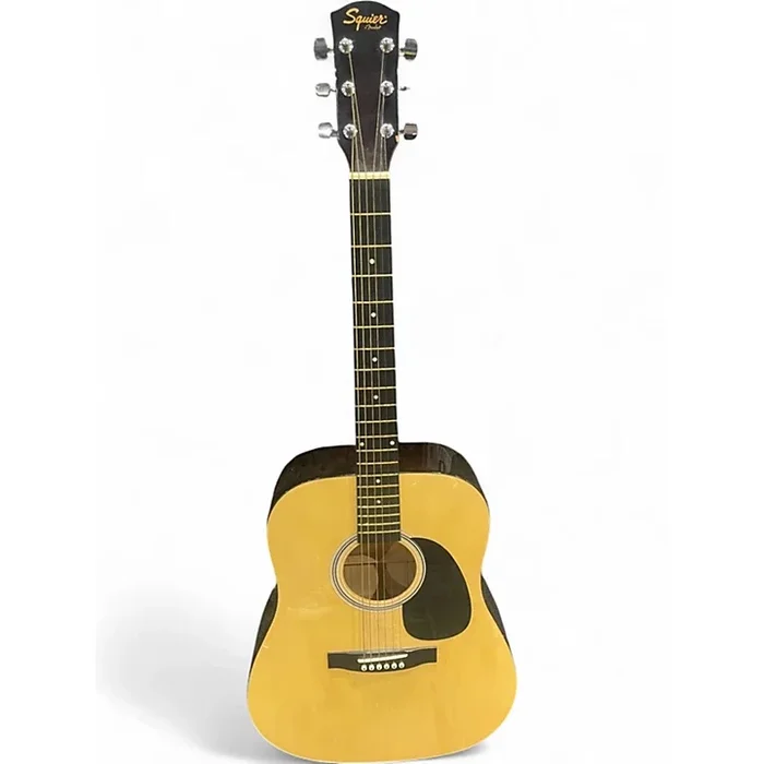 Used Squier 093-0300-021 Natural Acoustic Guitar Natural
