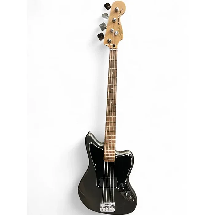 Used Squier Affinity Jaguar Charcoal Frost Metallic Electric Bass Guitar Charcoal Frost Metallic