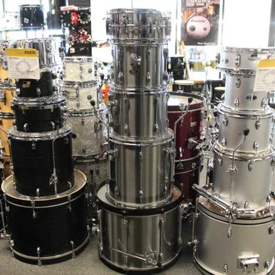 Used Tama ROCKSTAR 5 PC Drum Shell Kit Silver/Gray