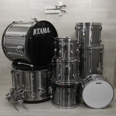 Used Tama ROCKSTAR Drum Shell Kit Silver/Gray