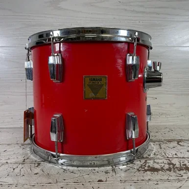 Used Yamaha 13IN POWER V RACK TOM Rack Tom Red 13″