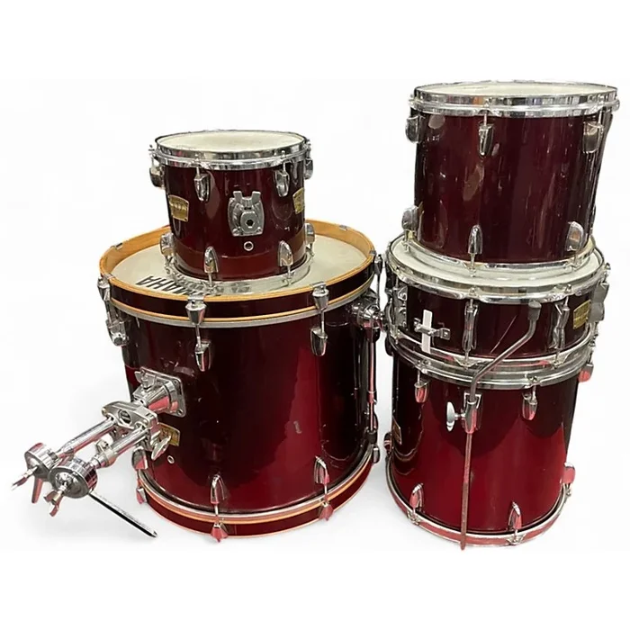 Used Yamaha 5 Piece YD Red Drum Kit Red