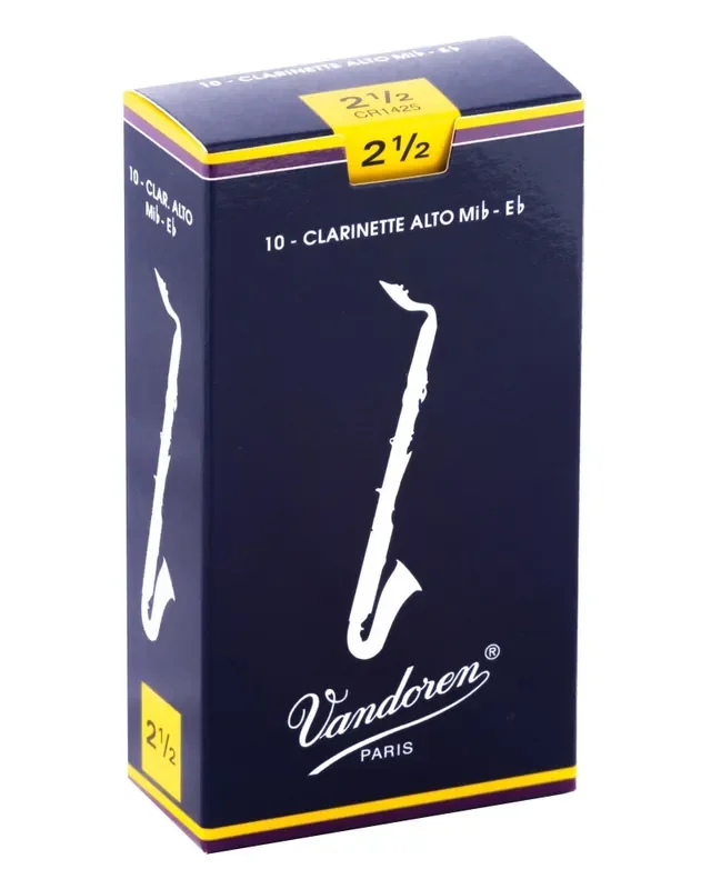 Vandoren Alto Clarinet Traditional Reeds Strength 2.5; Box of 10