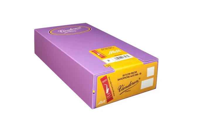 Vandoren Alto Sax Java Red Reeds Strength 2.5; Box of 50
