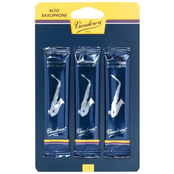 Vandoren Alto Sax Traditional Reeds Strength 3.5; 3 Card