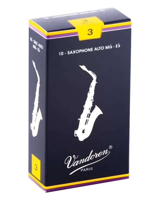 Vandoren Alto Sax Traditional Reeds Strength 3; Box of 10