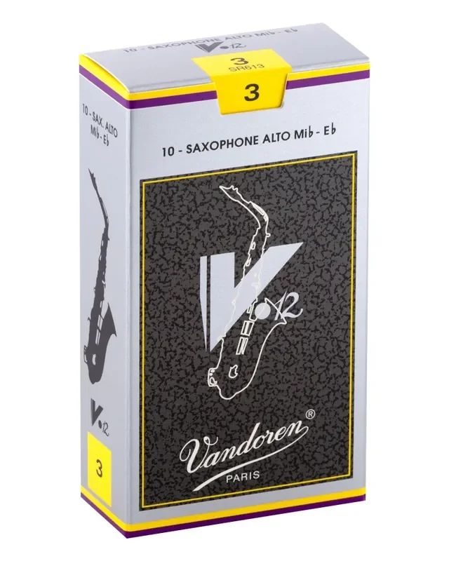 Vandoren Alto Sax V.12 Reeds Strength 3; Box of 10