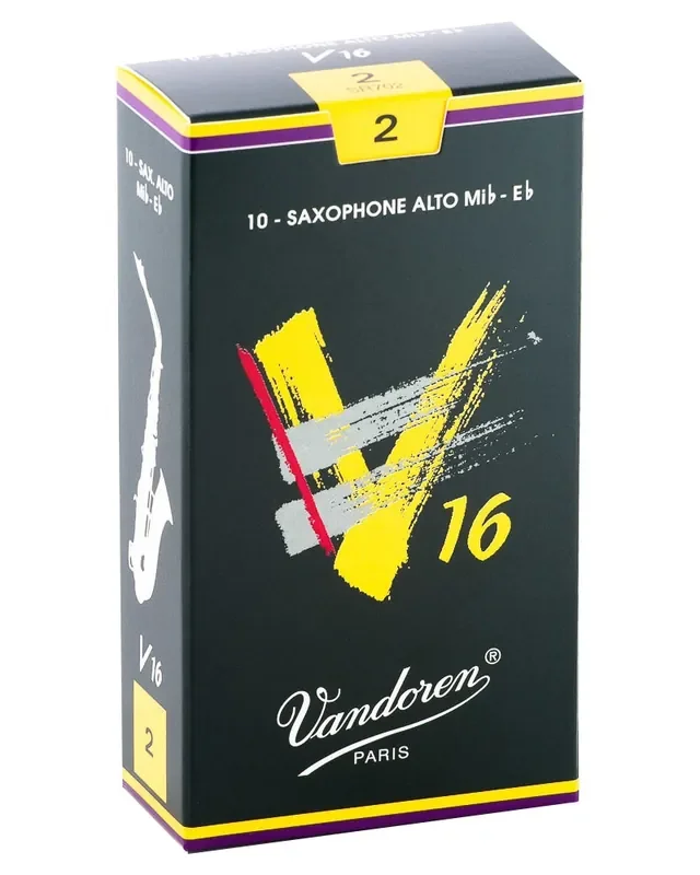 Vandoren Alto Sax V16 Reeds Strength 2; Box of 10
