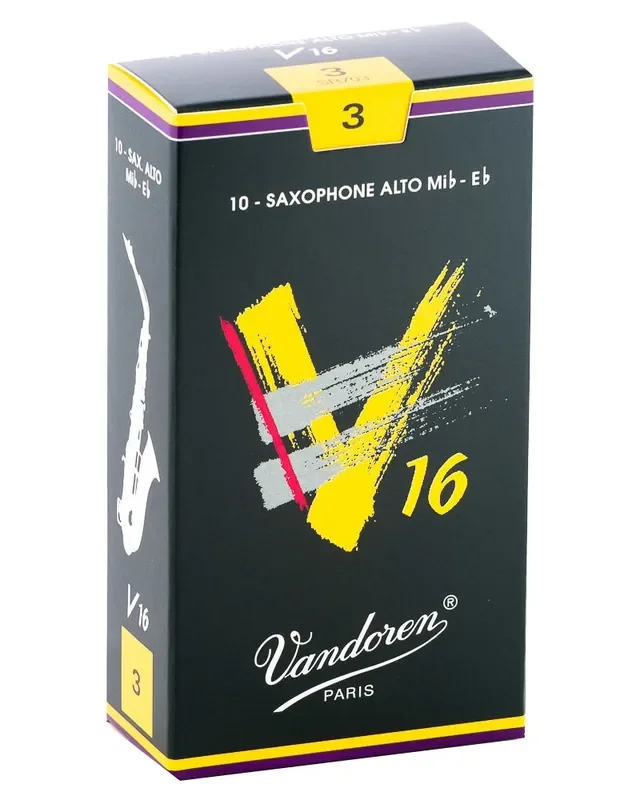 Vandoren Alto Sax V16 Reeds Strength 3; Box of 10