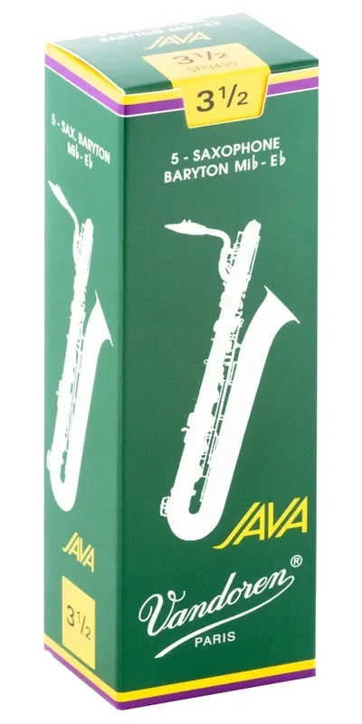 Vandoren Bari Sax Java Reeds Strength 3.5; Box of 5