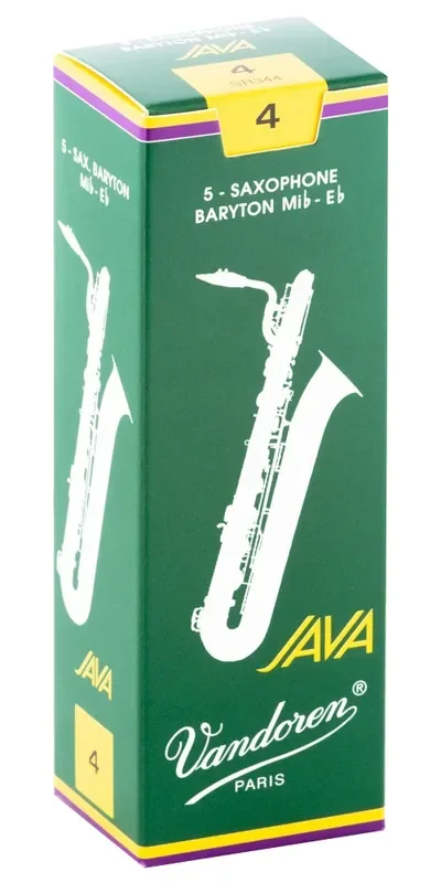Vandoren Bari Sax Java Reeds Strength 4; Box of 5