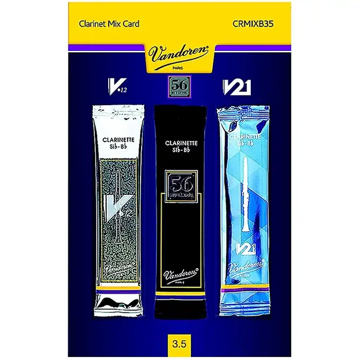 Vandoren Bb Clarinet Mix Card; Includes 1 each V12, 56 RueLepic and V21 3.5 Guitar Center