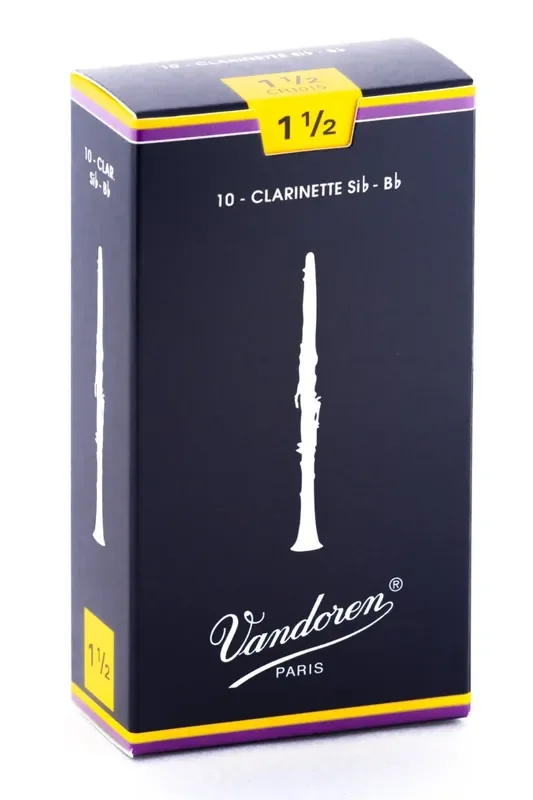 Vandoren Bb Clarinet Traditional Reeds Strength 1.5; Pack of 3