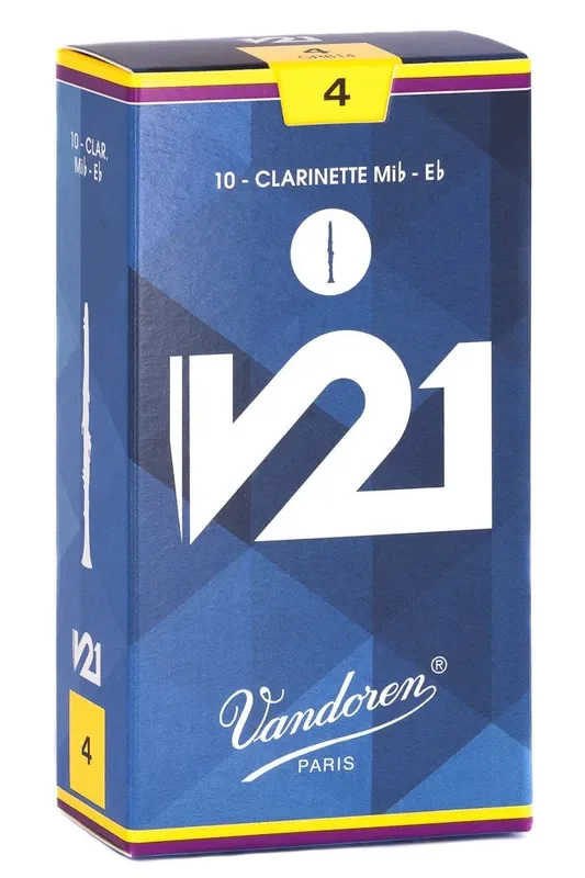 Vandoren Eb Clarinet V21 Reeds Strength 4; Box of 10