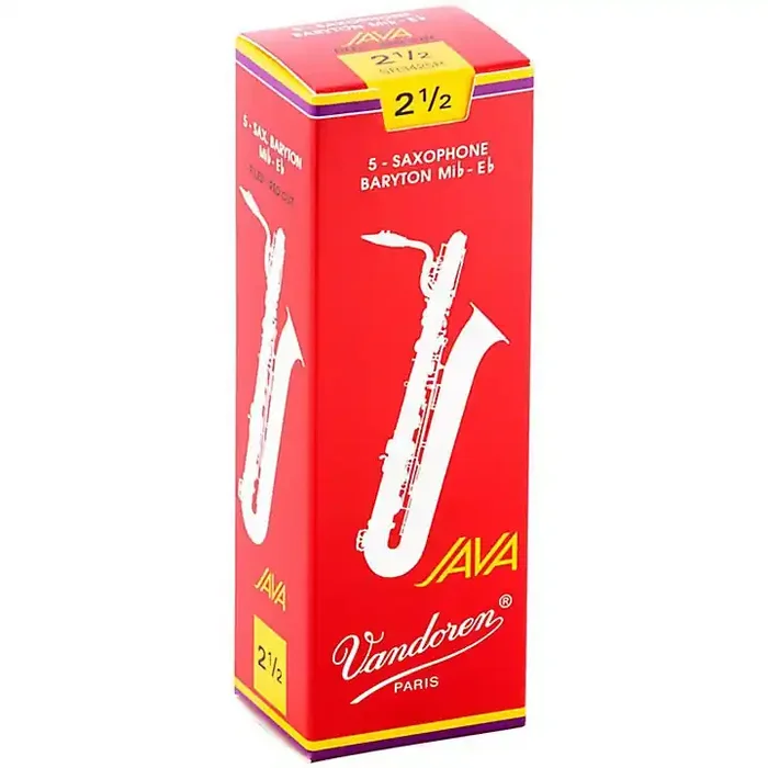 Vandoren JAVA Red Baritone Saxophone Reeds Strength 2.5, Box of 5 Guitar Center