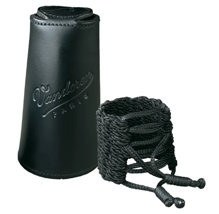 Vandoren Klassik Ligature and Leather Cap for Bb German Clarinet; Includes 3 Interchangeable Pressure Plates