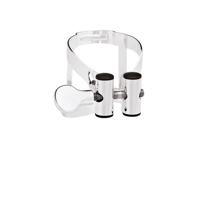 Vandoren M O Ligature and Plastic Cap for Bb Clarinet; Silver Plated