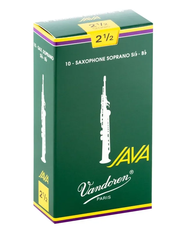 Vandoren Soprano Sax Java Reeds Strength 2.5; Box of 10