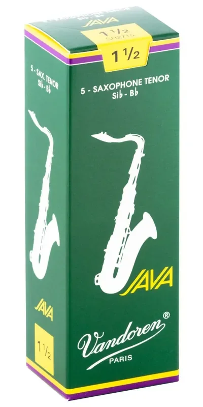 Vandoren Tenor Sax Java Reeds Strength 1.5; Box of 5