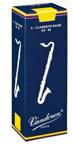 Vandoren traditional bass clarinet reeds – box of 5 – strength 2.0