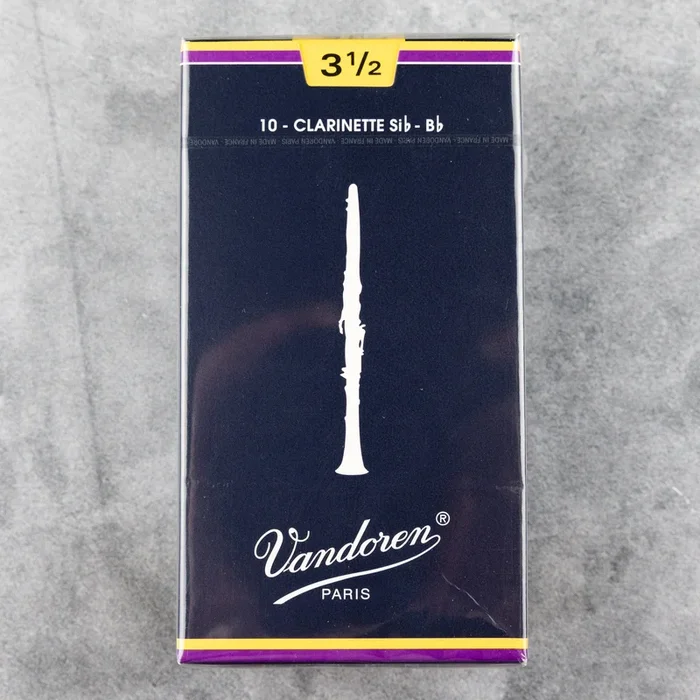 Vandoren Traditional Bb Clarinet Reeds, Strength 3.5 (Box of 10)