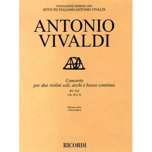 Vivaldi, Antonio – Concerto VIII, RV 522 (OP. III, N. 8)