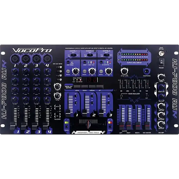 VocoPro KJ-7808RV Pro DJ and Karaoke Mixer Guitar Center