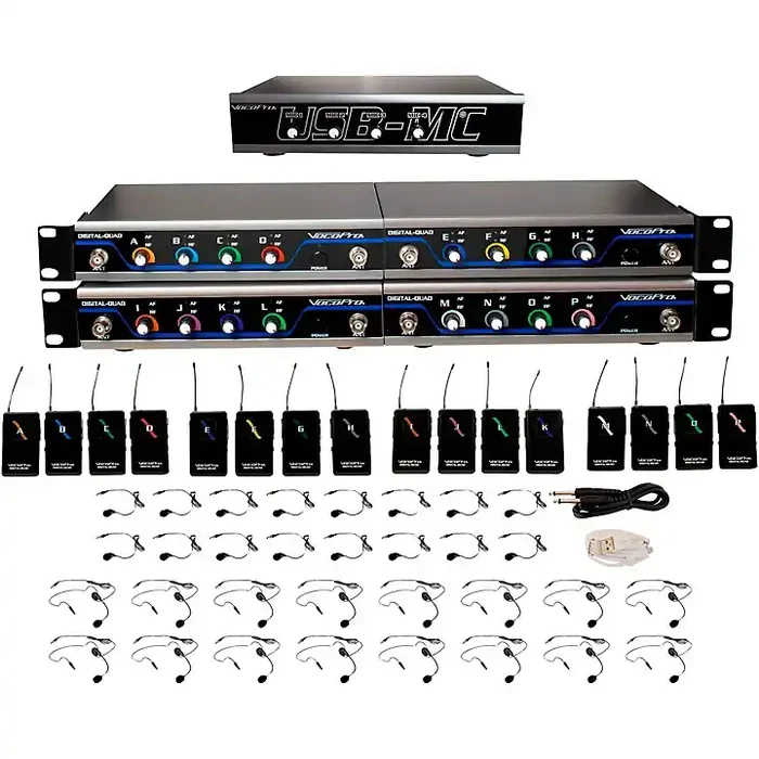 VocoPro USB-PLAY-16 16-Channel Wireless Headset/Lapel Mic System With USB Interface Package, 902-927.2mHz Guitar Center