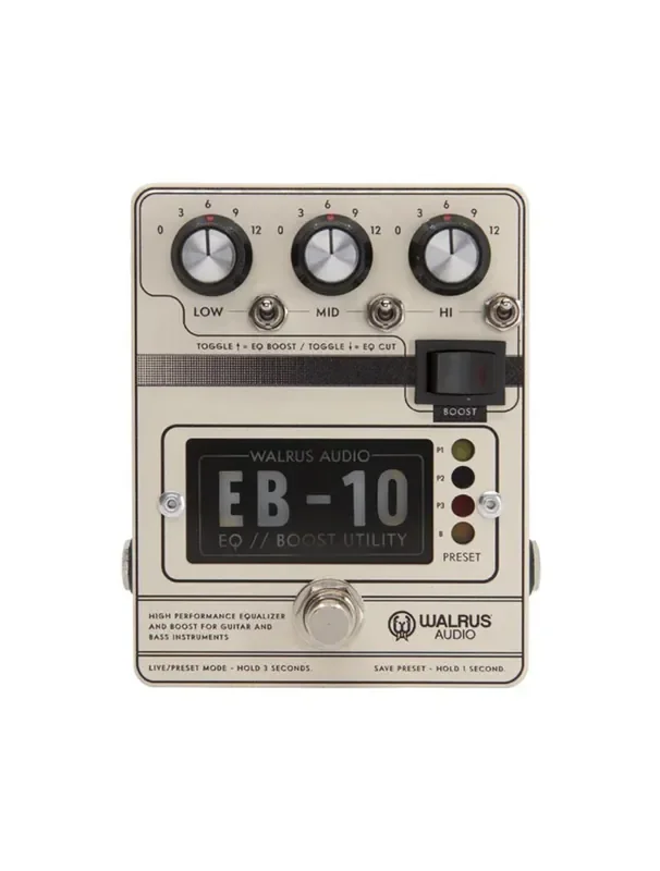 Walrus Audio EB-10 Preamp/EQ/Boost (Cream)