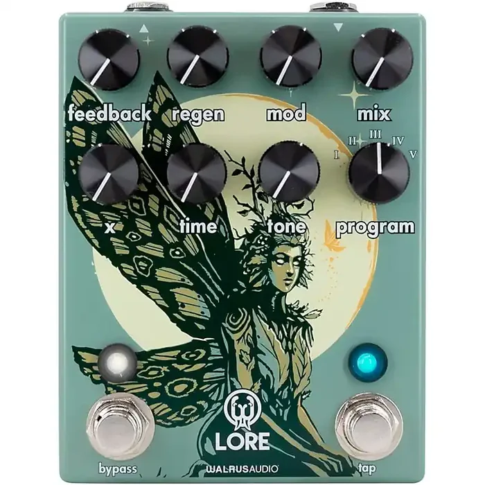 Walrus Audio Lore Reverse Soundscape Generator Delay/Reverb/Pitch/Modulation Effects Pedal Green Guitar Center