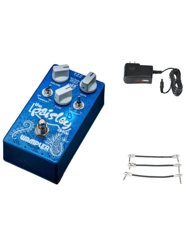 Wampler Signature Brad Paisley Overdrive + Gator 9V Power Combo & 3 Patch Cables