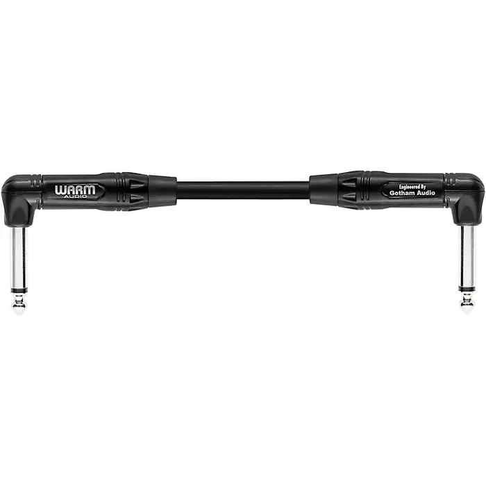 Warm Audio Pro Series Right Angle to Right Angle Instrument Patch Cable 1 ft. Black Guitar Center