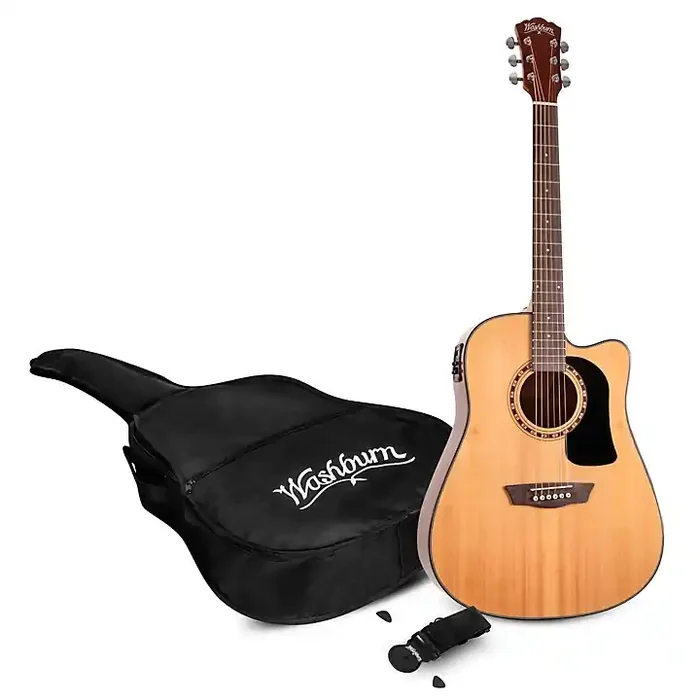 Washburn Apprentice Acoustic-Electric Guitar Pack Natural Guitar Center