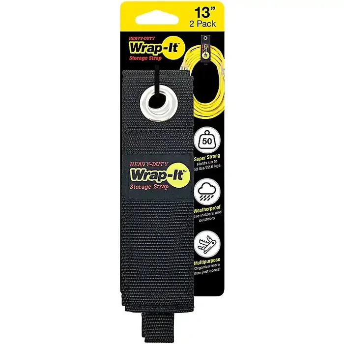 Wrap-It Storage Straps Heavy-Duty 13″ Cable Strap, 2-Pack Guitar Center