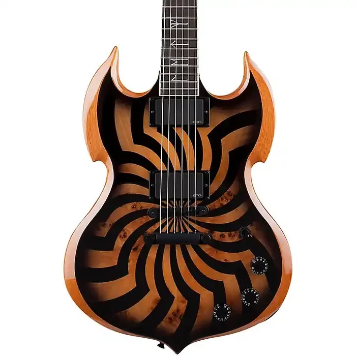Wylde Audio Barbarian Black Buzz Saw Electric Guitar Charcoal Burst Guitar Center